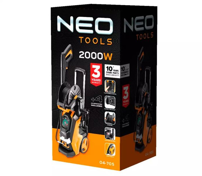 Мойка высокого давления NEO TOOLS 04-705 2000вт 150бар 360л/ч ID999MARKET_6862647 фото