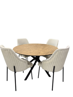 Set masă Venus Zirve 120 + 4 scaune Andican Luna V01 13651 foto