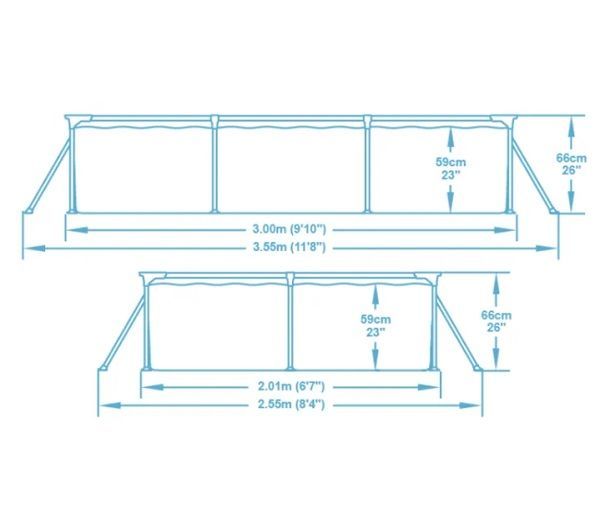 Pool Steel Pro 300x201x66cm, 3300L, cadru metalic ID999MARKET_6163139 foto