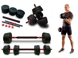 Регулируемые гантели-штанга 2 в 1 PowerFIT (2х15 кг) 30 кг ID999MARKET_6733423 фото