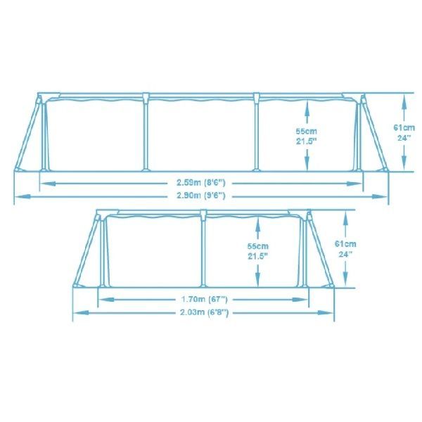 Pool Steel Pro 259x170x61cm, 2300L, cadru metalic ID999MARKET_6163143 foto