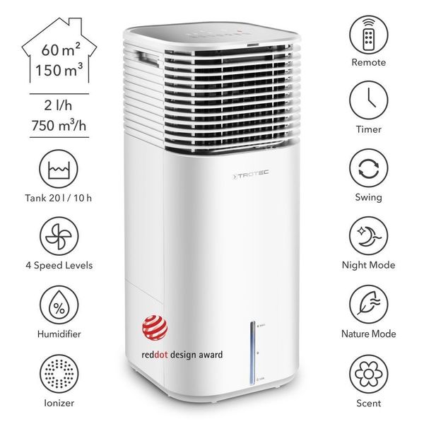 Охладитель и увлажнитель воздуха Aircooler TROTEC PAE 49 ID999MARKET_6247011 фото