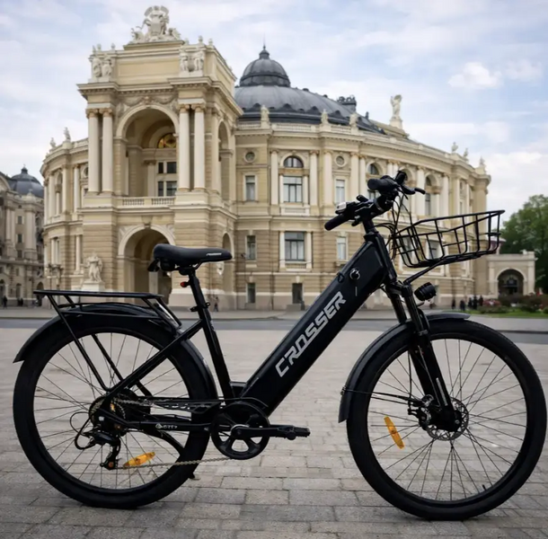 Bicicletă electrică Crosser E-City PRO 26 (500W, 48V 10.4Ah) CR-26PRO foto