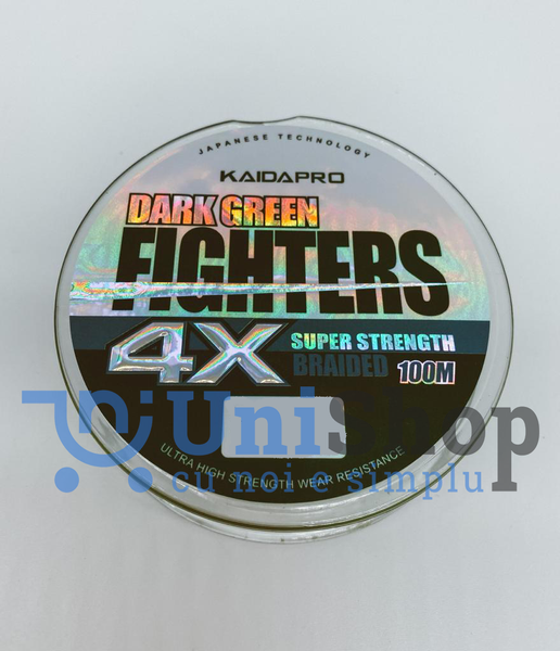 Шнур KAIDA PRO FIGHTERS Dark Green 4x100м 0.20мм 18723 фото