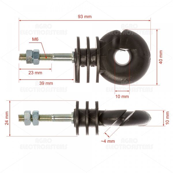 Izolator inelar cu picior metric M6 ID999MARKET_6238583 foto