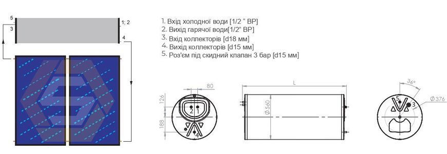 Sistem solar de &icirc;ncălzire a apei cu 2 circuite cu colectoare plate ALBA 200S ID999MARKET_6250690 foto