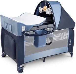 Манеж 2 в 1 Lionelo Sven Plus Blue Navy LN.105961 фото