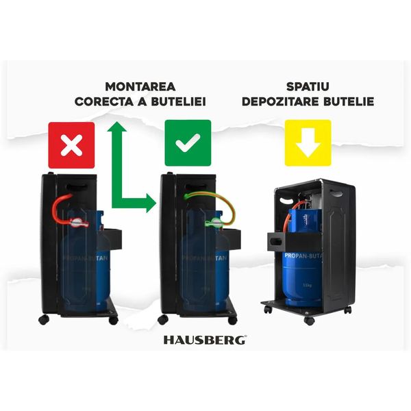 Soba pe gaz si electric Hausberg HB-1022NG, 4.2 kW HB-1022NG foto