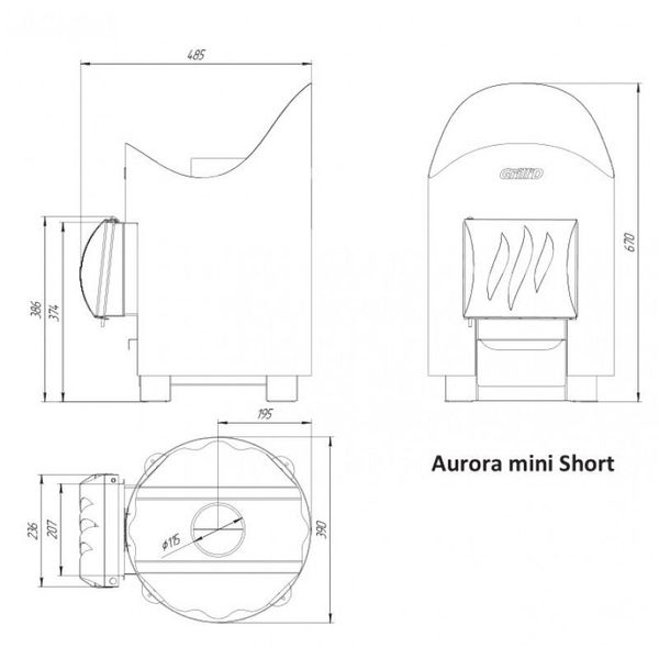 Банная печь Aurora mini Short ID999MARKET_6276916 фото