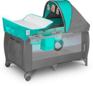 Манеж 2 в 1 Lionelo Sven Plus Turquoise Gray LN.104815 фото