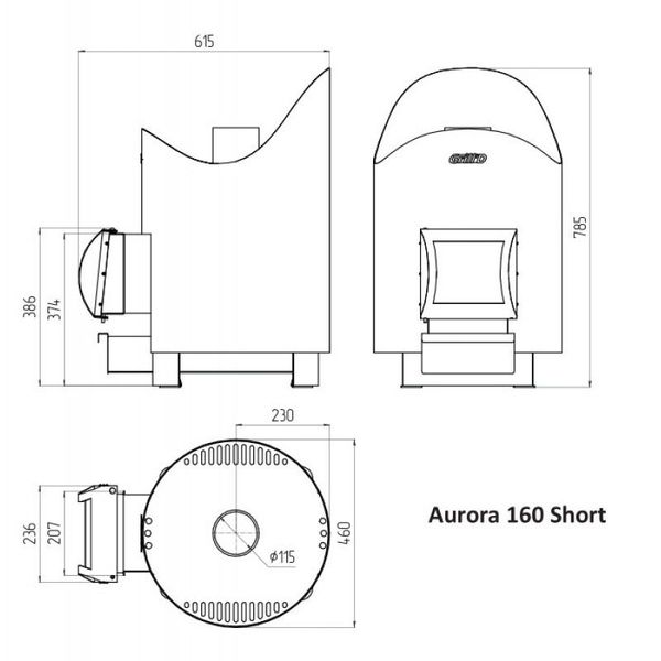 Банная печь Aurora 160 Short ID999MARKET_6276918 фото