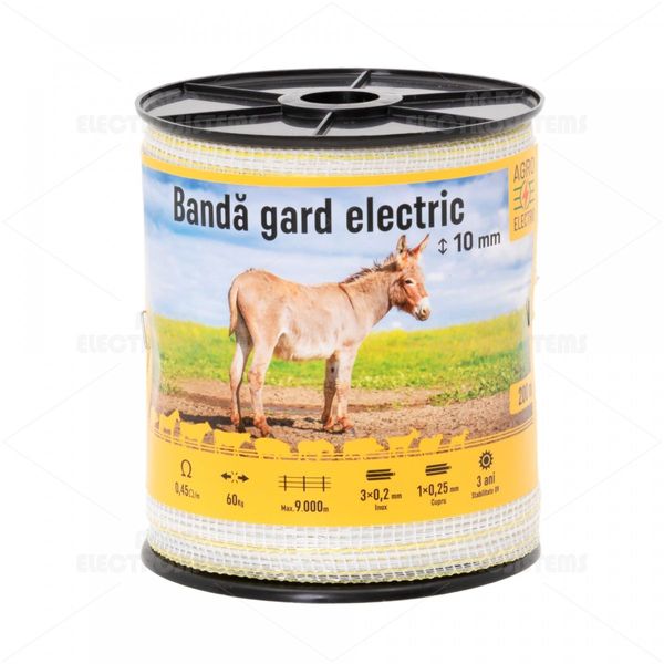 Bandă gard electric – 10 mm – 200 m – 60 kg – 0,45 Ω/m ID999MARKET_6258427 foto