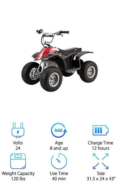 Motocicletă electrică Rides Dirt Quad Black 23L 15173834-1 foto