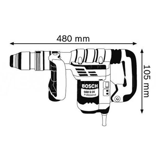 Молоток отбойный Bosch GSH 3 CE 650 Вт 4.3 Дж ID999MARKET_6081720 фото