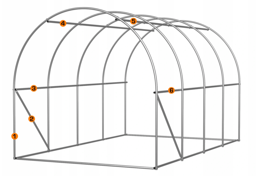 Теплица 10x3x2.5м / Ø26мм/ 2 двери ID999MARKET_6173891 фото