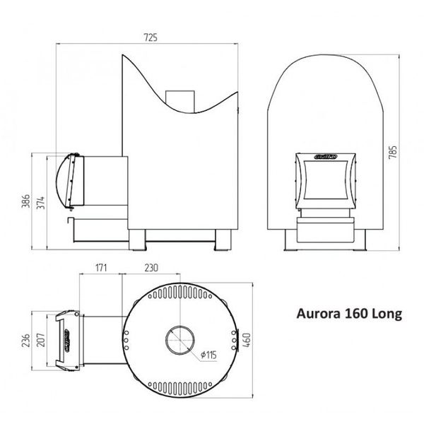 Soba pentru sauna Aurora 160 Long ID999MARKET_6276919 foto