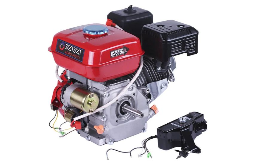 Motor pe benzină 170FE NEW DESIGN TATA (șliț, 20 mm), 7 CP., starter electric ID999MARKET_6846256 foto