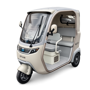 Tricicletă electrică cu acoperiș, peliculă laterală și cameră spate New One 1000W 60V/20Ah FY-120ST foto