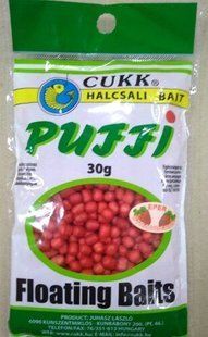 Aluat pufat Cukk Puffi Mini 30g (4-6mm) Roșu / Căpșuni 18783 foto