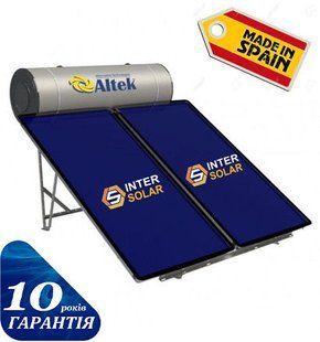 Система солнечного нагрева воды 2-х контурная с плоскими коллекторами ALBA 300 ID999MARKET_6250170 фото
