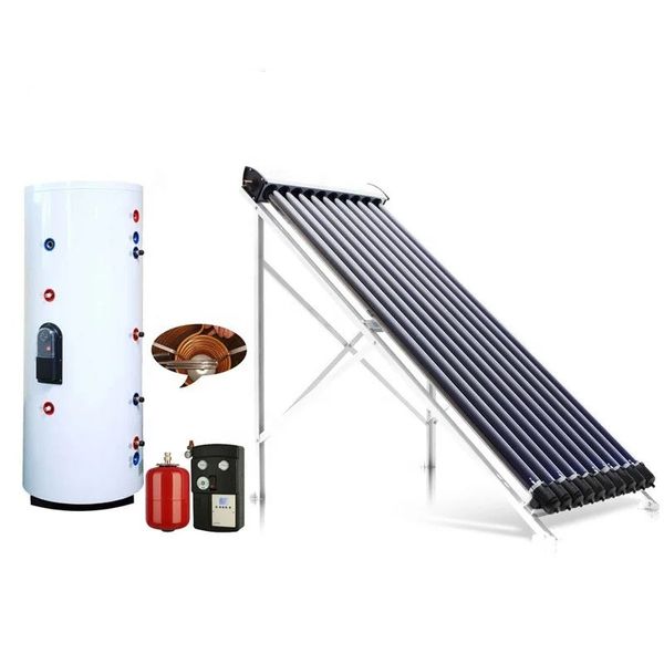 Sistem solar Q-R cu tuburi vidate si boiler cu 2 serpentine 200 L ID999MARKET_6774460 foto