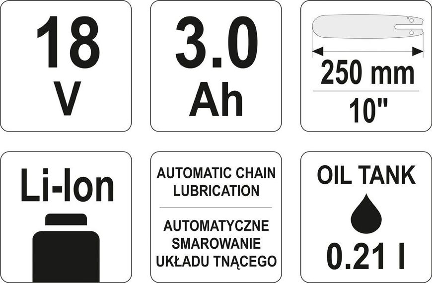 Аккумуляторная цепная пила YATO YT-85080 ID999MARKET_6308797 фото