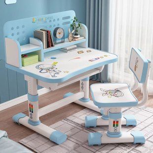 Парта с стульчиком регулируемый Blue JCH901 /3 фото