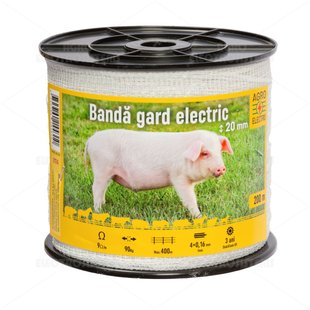 Bandă gard electric – 20 mm – 200 m – 90 kg – 9 Ω/m ID999MARKET_6258481 foto