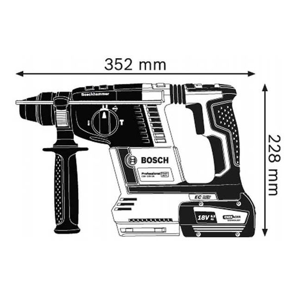 Перфоратор ротационный Bosch 0611909005 18 В 2.6 Дж ID999MARKET_6080972 фото