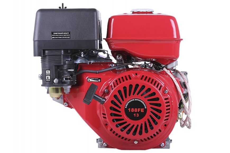 Motor pe benzină 188FE TATA (șponca, 25 mm) 13 CP., starter electric ID999MARKET_6846263 foto