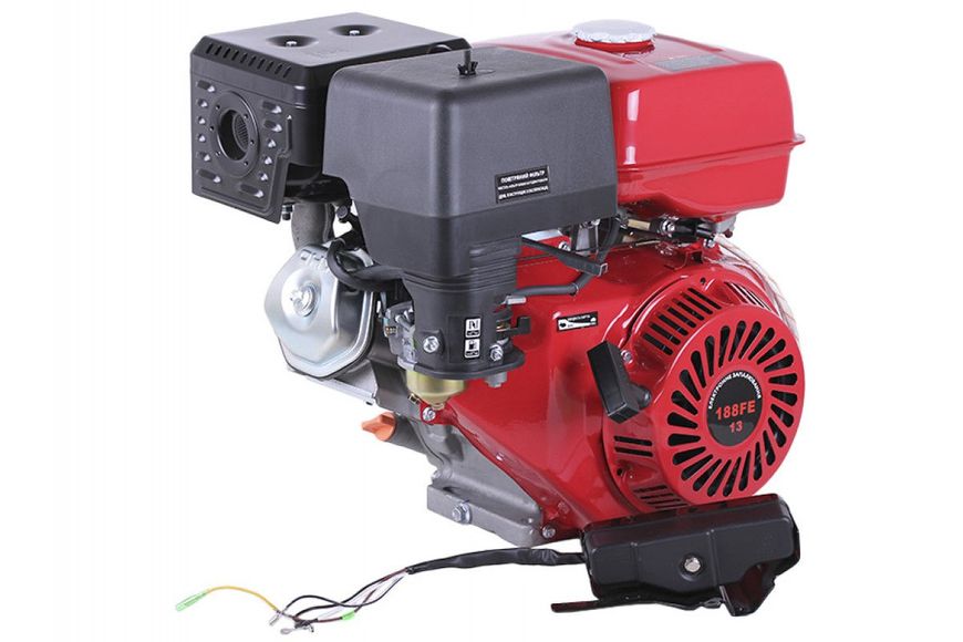 Motor pe benzină 188FE TATA (șponca, 25 mm) 13 CP., starter electric ID999MARKET_6846263 foto