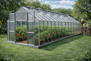 Sera de gradina Policarbonat 8x3.1x2.5 m, 8 mm VOR82827 foto