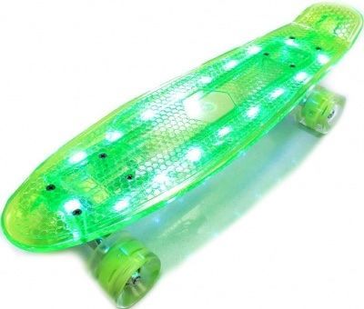 Pennyboard Green (lumină LED, încărcare USB) 39546 foto