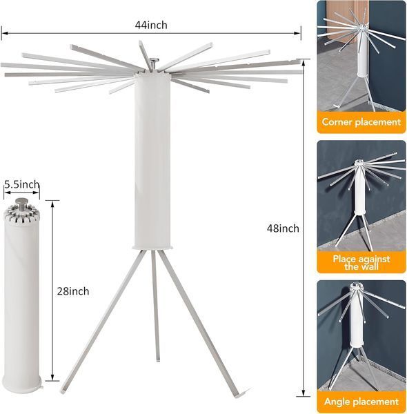 Uscător de rufe pliabil, tip umbrelă 125 cm D255-1618 foto