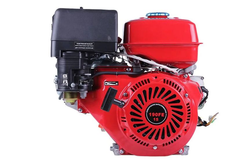 Motor pe benzină 190FE TATA (șliț, 25 mm) 15 CP., starter electric ID999MARKET_6846267 foto