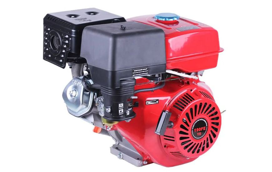 Motor pe benzină 190FE TATA (șliț, 25 mm) 15 CP., starter electric ID999MARKET_6846267 foto