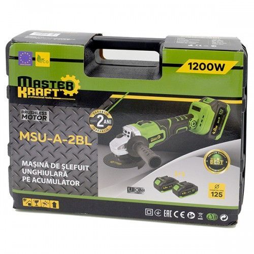 Аккумуляторная болгарка Master Kraft MSU-A-2BL MSU-A-2BL фото