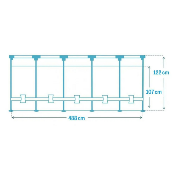 Piscină CHEVRON PRISM FRAME PREMIUM POOL 488 x122 cm, 19156 L, cadru metalic 26746 foto