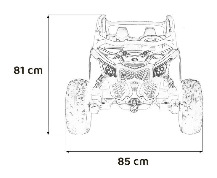 2-местный электрический детский UTV Can-Am Maverick Turbo RR 24 В 800 Вт 4x4 (CA001) синий CA001/1 фото