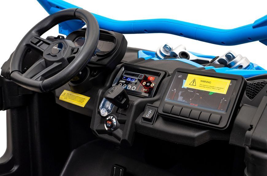 2-местный электрический детский UTV Can-Am Maverick Turbo RR 24 В 800 Вт 4x4 (CA001) синий CA001/1 фото