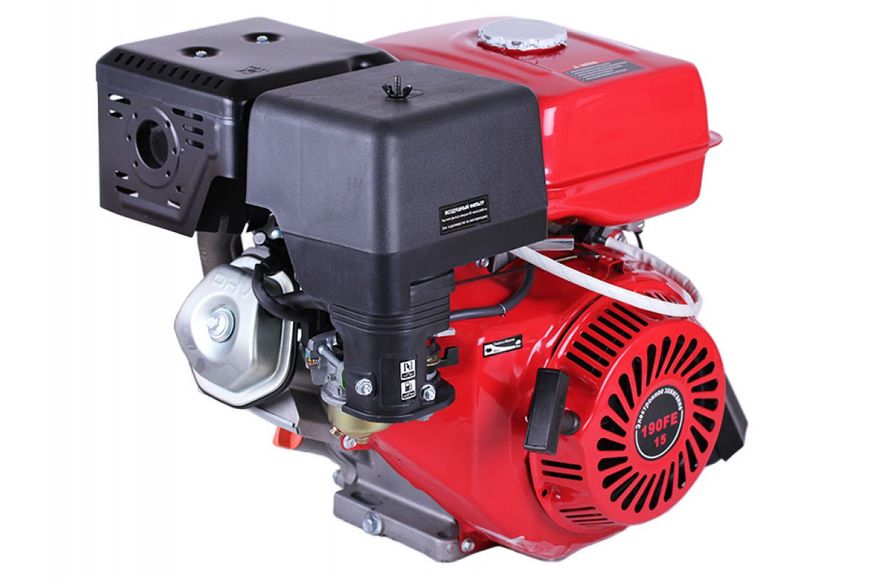 Motor pe benzină 190FE TATA (șponcă, 25 mm) 15 CP., starter electric ID999MARKET_6846268 foto