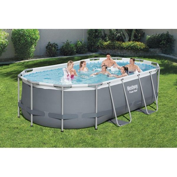 Piscina Power Steel Oval 427x250x100cm, 7250L, cadru metalic ID999MARKET_6163024 foto