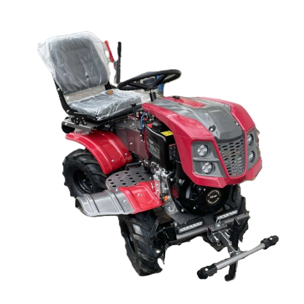 Minitractor diesel 15 cp, 4x4, racire aer (freza + roti metalice in set + cric) DT015 foto