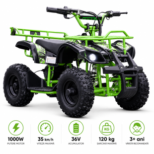 ATV electric pentru copii Crosser EATV C2 1000 W GREEN EATVC2 foto