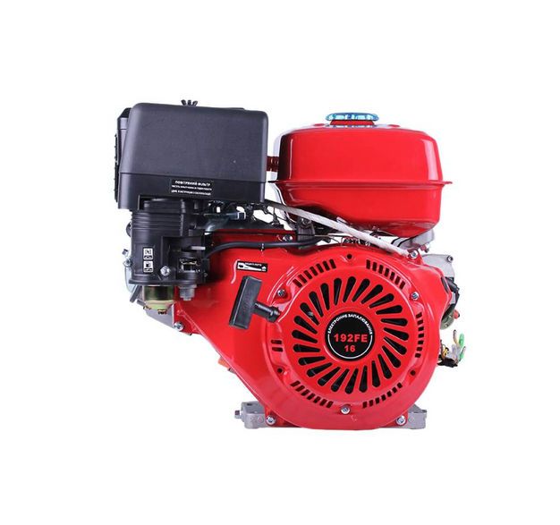 Motor pe benzină 192FE TATA (șliț, 25 mm) 16 CP., starter electric ID999MARKET_6846272 foto