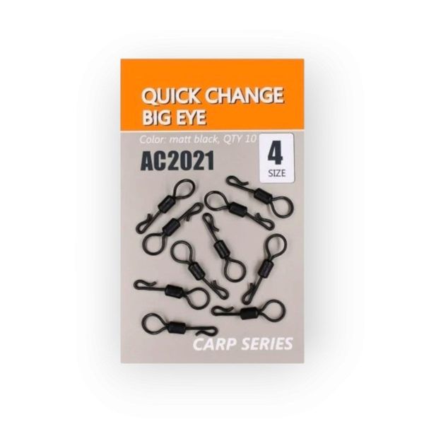 Agrafa Orange No 4 Quick Change Negru Mat ochi mare 23606 foto