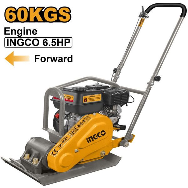 Виброплита бензиновая 6.5HP 60kg INGCO GCP060-2 ID999MARKET_6765365 фото